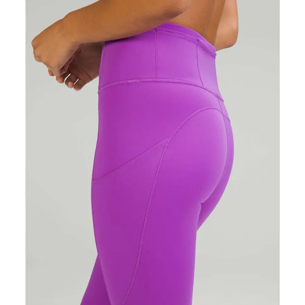 Lululemon Magenta High-Rise Crop Leggings/Yoga Pants